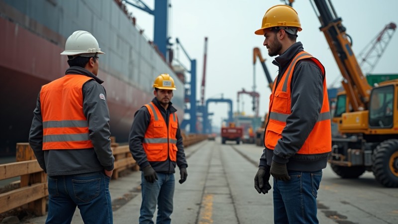 The evolving landscape of dock work, Concept art for illustrative purpose, tags: en - Monok